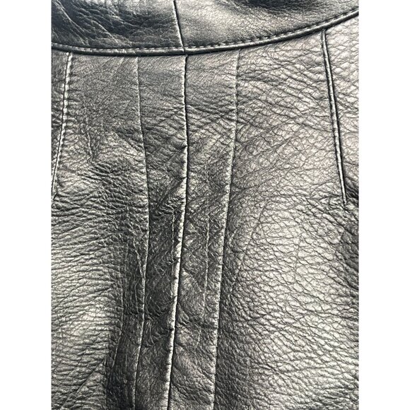 Alfani Metallic Faux Leather Moto Jacket Size Medium - Picture 13 of 16